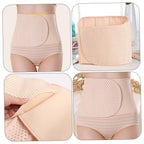 SUPVOX Belly Recovery Belts Workout Slimming Belly Bands for Women Premium Breathable Fabric Postpartum Support Abdominal Compression 95X23Cm Beige