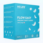 Hi Life Organic Panty Liners – Pack of 20 Daily Use Super-Soft Liners with Wings | 100% Cotton Panty Liners for Women | Leak Protection, Rash-Free & Breathable Liners for Discharge & Freshness