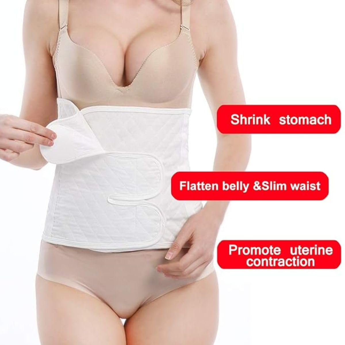 JERN Abdominal Surgical Binder Wrap for Stomach Post Surgery Compression C section Postpartum Support Recovery after Hysterectomy Belly Band (Yellow, Extra Large)