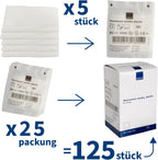 ABENA Sterile Gauze (5 x 5 cm) | 4 Ply Non-Woven Gauze Pads | Wound Care Medical Dressings (1 Box = 125 Count)