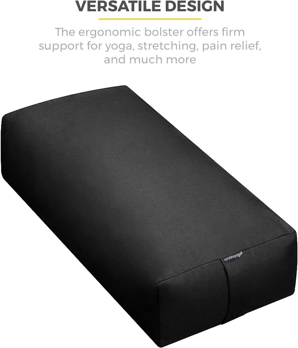 Firm Large Yoga Bolster, 24x12x6in