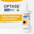 Optase® HYLO® Relief Dry Eye Drops, 0.33 fl oz | Preservative Free Eye Drops for Dry Eyes - One Click, One Drop Lubricant for Dryness - Contact Lens Compatible - 300 Drops
