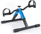 Folding Pedal Exerciser Mini Exercise Bike Under Desk Bike for Arms and Legs Workout, Portable Desk Bike Peddler Machine for Sedentary Officer & Seniors