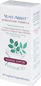 Vitanica Yeast Arrest Vaginal Support 28 Vaginal Suppositories