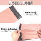 100 PCS Sanitary Napkin Disposal Bags, Feminine Hygiene Disposal Bags for Tampons and Pads, Block Odors, Self-Sealing Seals, 10.6 * 5.9 Inch (Pink)