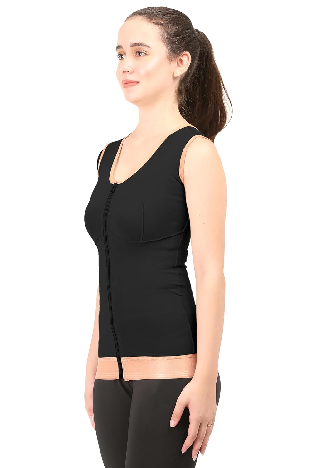 Post Liposuction Medical Compression Vest for Women || HIGH COMPRESSION || Cotton Fabric || Breast and 360 Degree Abdomen Compression || Surgical Recovery Supporter