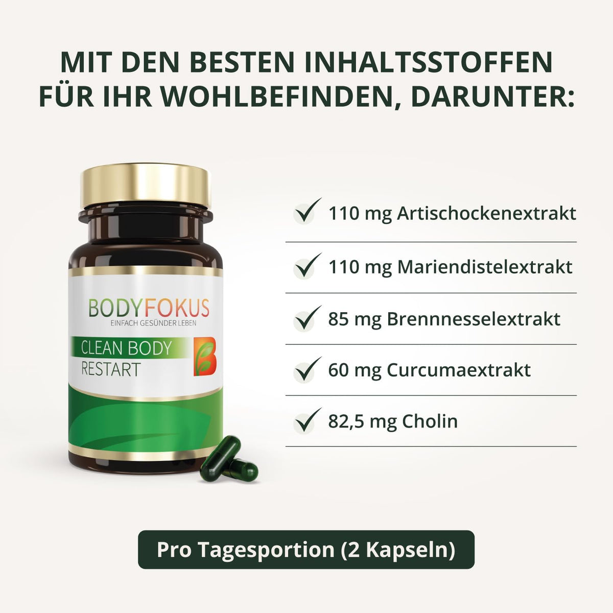 BodyFokus Dietary Supplements 60 capsules