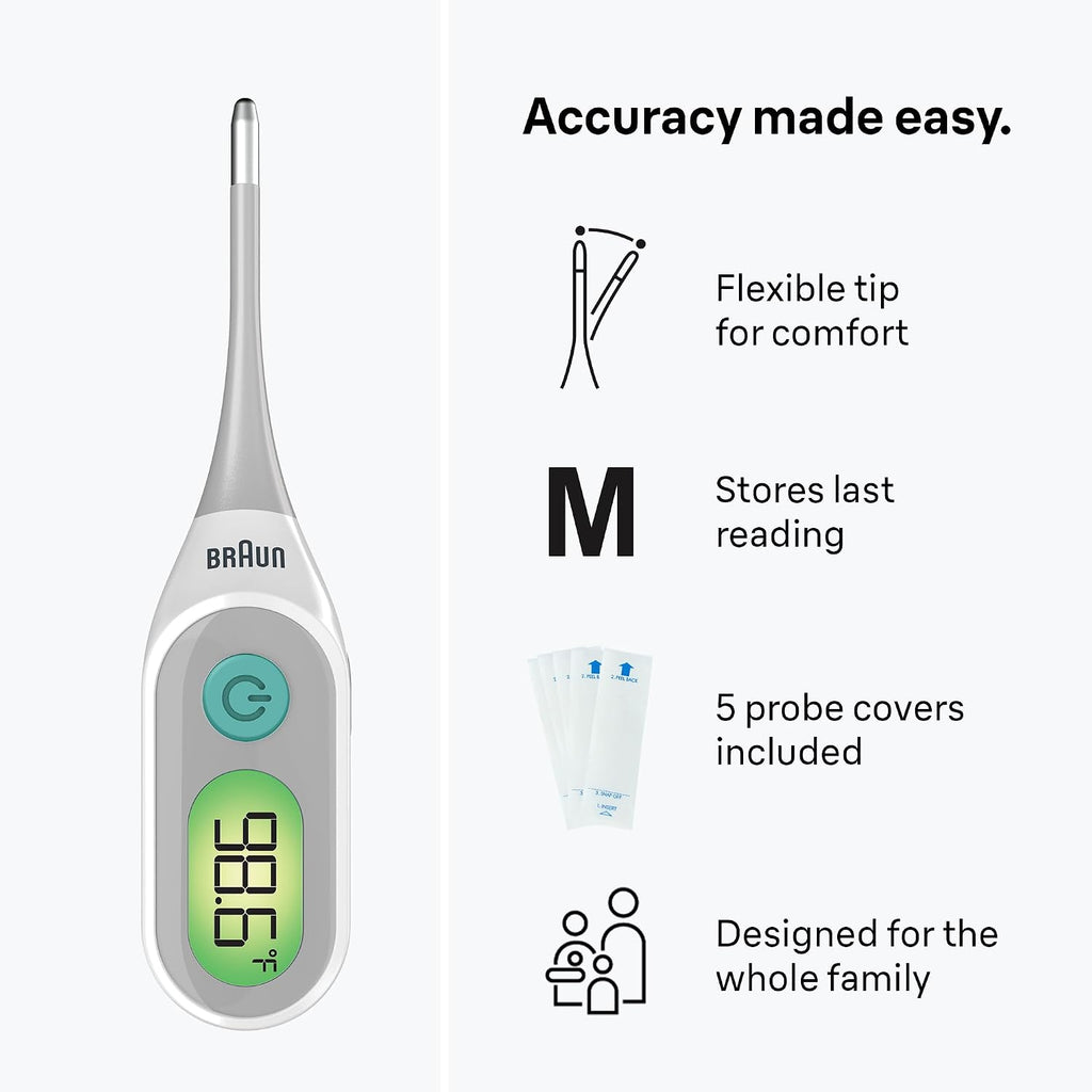 Braun Digital Thermometer for Adults, Baby, Toddlers & Kids