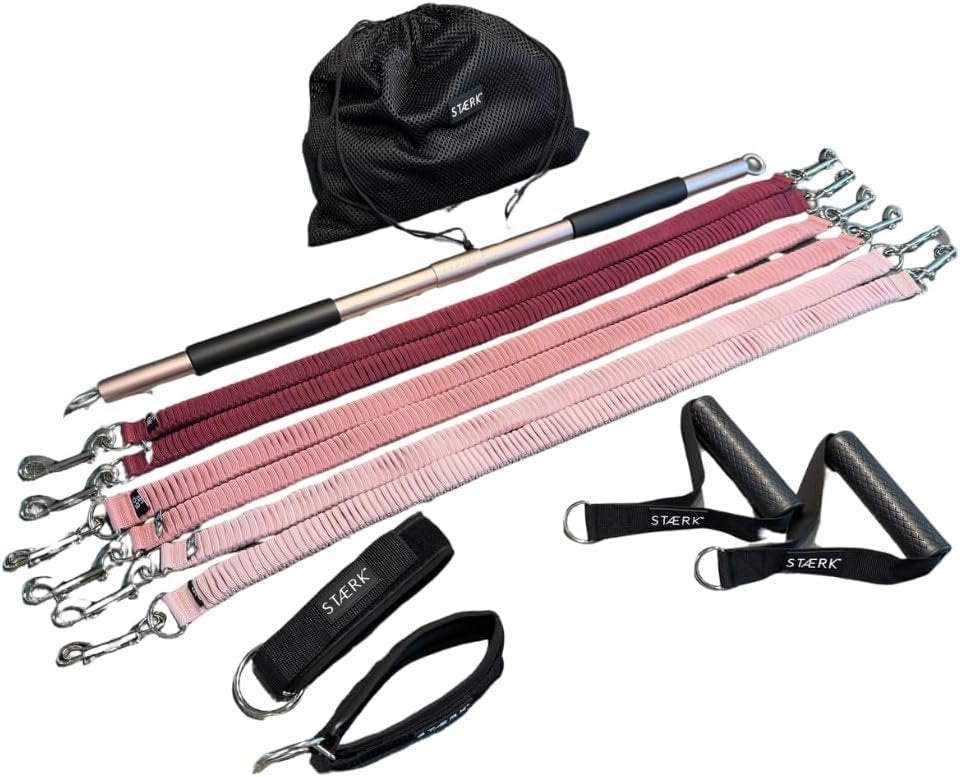STAERK Pilates Suspension Training System - Premium Resistance Training Kit - At-Home Pilates for Strength & Flexibility - Resistance Bands Set for Home Gym, Travel, and Outdoors