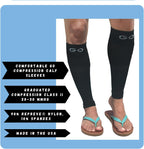 Calf Compression Sleeves Higher Grade 20-30 mmHG Eco-friendly Leg Sleeve Made in the USA