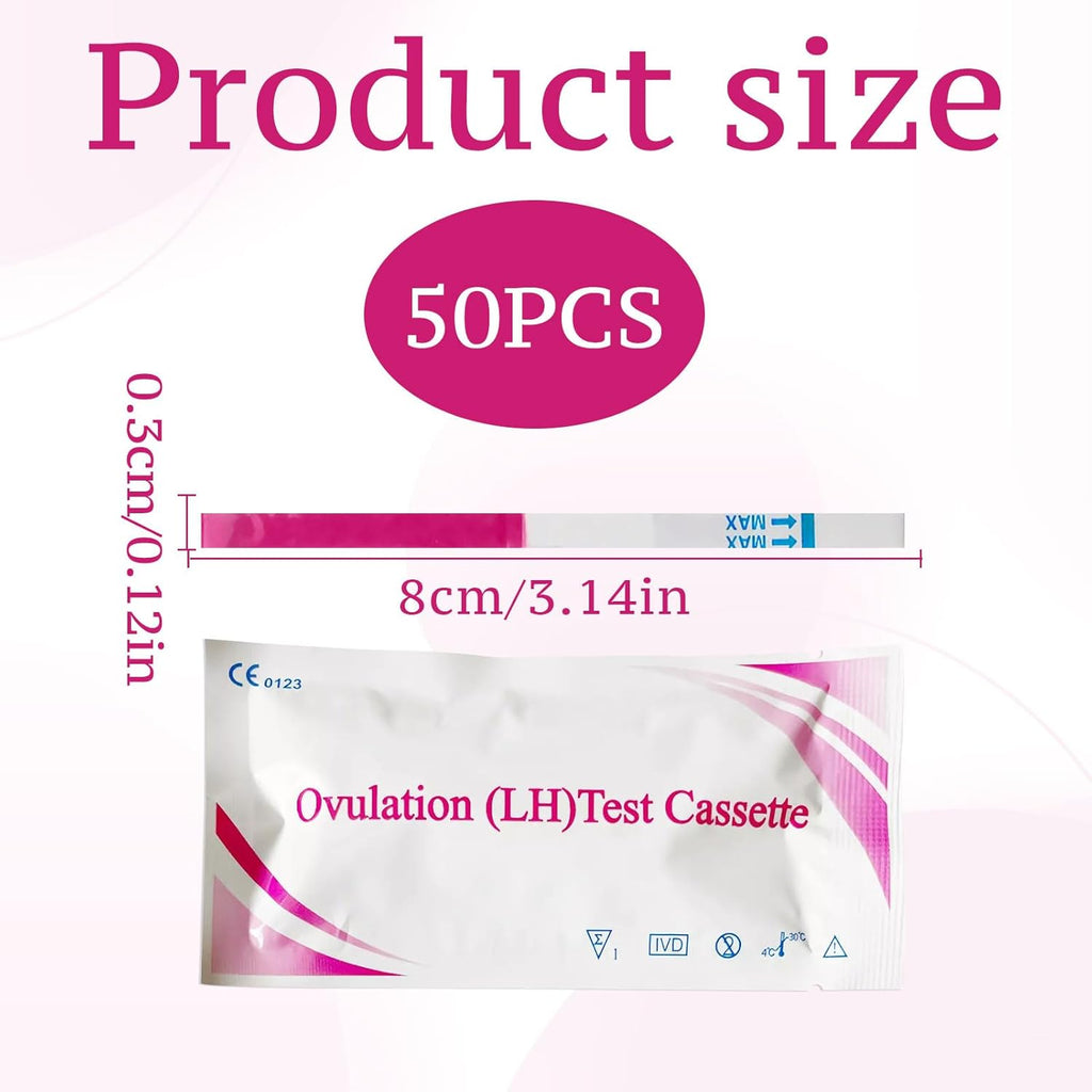 Ovulation Test, 50 Pcs Ovulation Test Strips Kit, Ovulation Tests for Women Home Testing, Accurately and High Sensitivity Result Ovulation Test Kit, Easy at Home Ovulation Strips Tracker Predictor