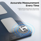 GE Smart Scale for Body Composition, Weight, BMI, 500lb, Large 11.8-Inch