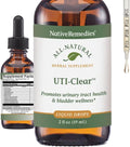 Native Remedies UTI-Clear Herbal Supplement - 100% Natural Tincture with | Buchu, Bearberry, Lemon Balm & More - Supports Urinary Tract & Bladder Health, pH Balance, Bloating Relief - 2 oz Bottle