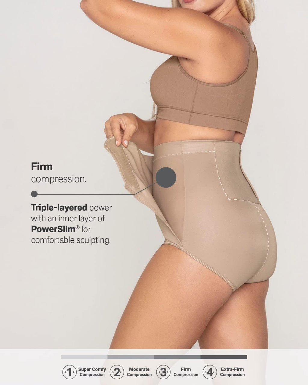 Leonisa BellyFlex Total High-Waist Post-Surgical Compression Underwear, Adjustable Belly Wrap, Tummy Control Shapewear Girdle
