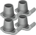 Dotday 4 Pack Walker Skis Glides, Universal Walker Accessories for Seniors | Walker Glides for Folding Walker, Durable Easy-Glide Mobility Aid, Walker Feet Replacement, Universal 1-1/8 inch, Gray