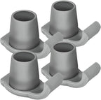 Dotday 4 Pack Walker Skis Glides, Universal Walker Accessories for Seniors | Walker Glides for Folding Walker, Durable Easy-Glide Mobility Aid, Walker Feet Replacement, Universal 1-1/8 inch, Gray