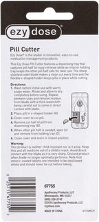 Ezy Dose Pill Cutter & Splitter, Built-in Pill Dispenser, Purple | Easy-Cut Stainless Steel Blade for Tablets, Vitamins, Medication, Portable Pill Cutter for Seniors, Pets, Travel-Size
