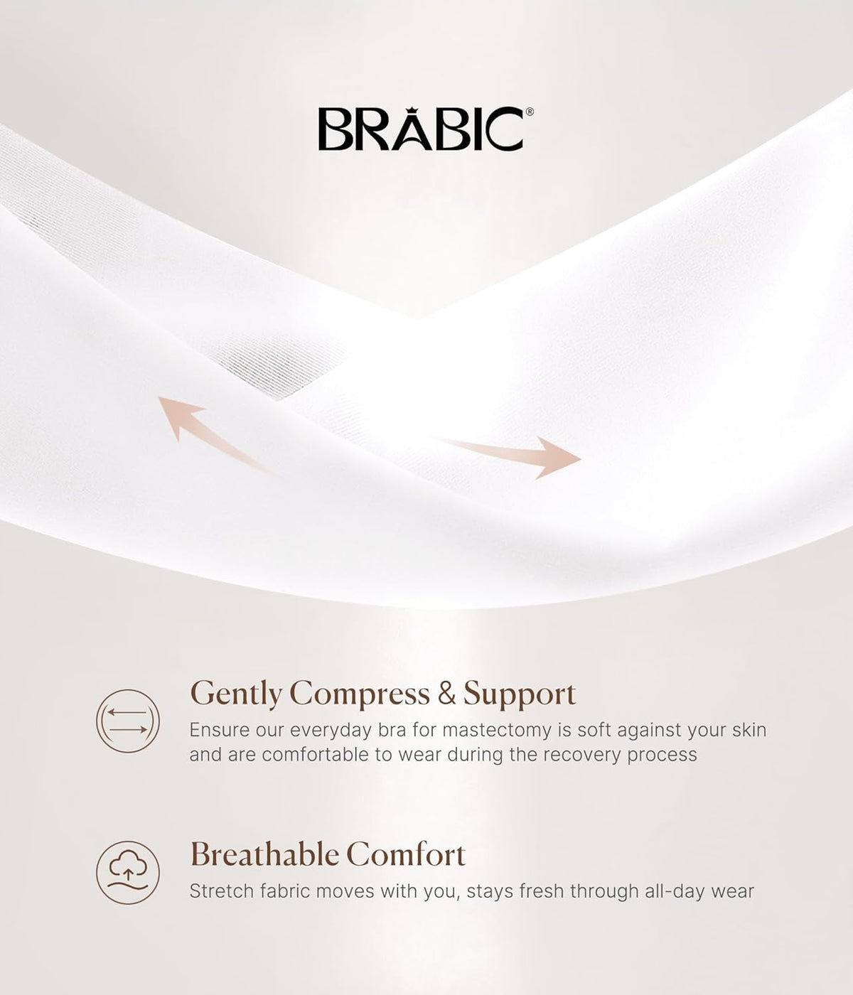 BRABIC Zip Front Closure Everyday Bra for Women Post Surgery Compression Support with Adjustable Straps Wirefree