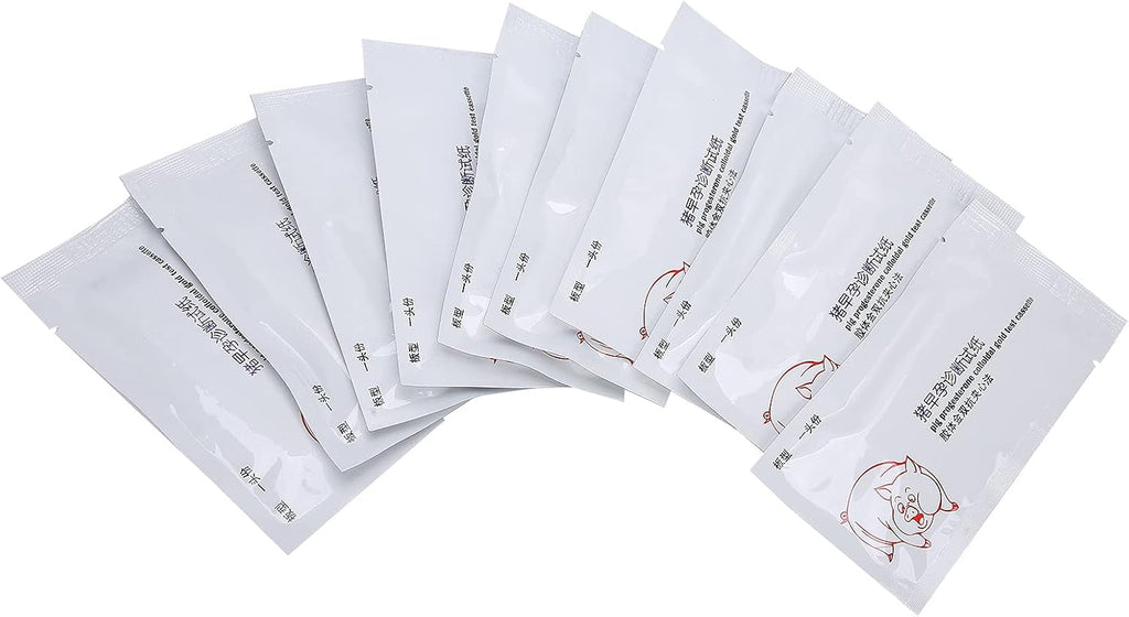 10 Pieces Pregnancy Test for Pigs, Pregnancy Early Detection Test Tool, Pregnancy Test Kit for Bristles, Pregnancy Test Sheet for