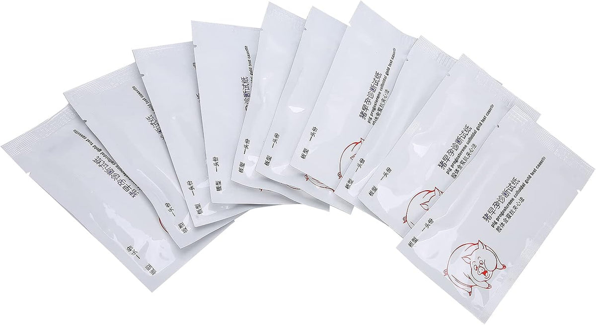 10 Pieces Pregnancy Test for Pigs, Pregnancy Early Detection Test Tool, Pregnancy Test Kit for Bristles, Pregnancy Test Sheet for