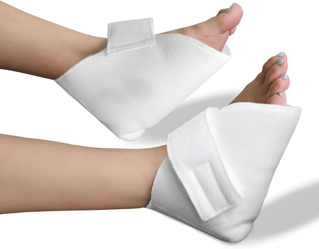 OrtoPrime heel protectors for pressure ulcers 2 pack fleece heel protectors for bed wheelchair sheepskin heel protector for pressure ulcers