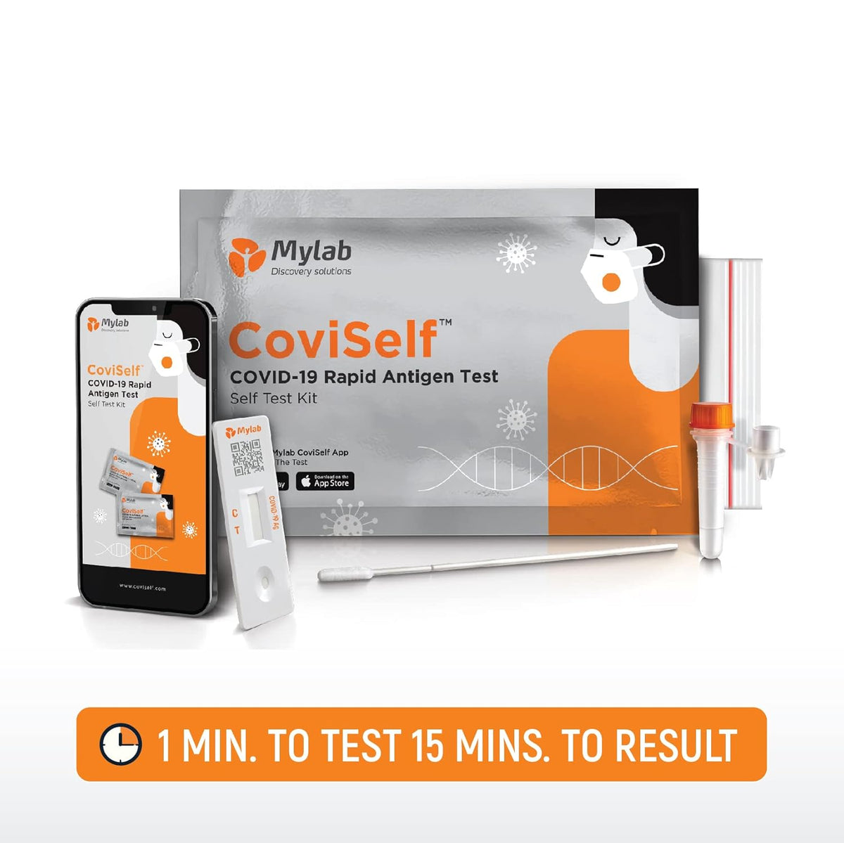 Mylab CoviSelf COVID-19 Self Test Kit for Home,Proven Highest-Accuracy ICMR Approved (Pack of 2)