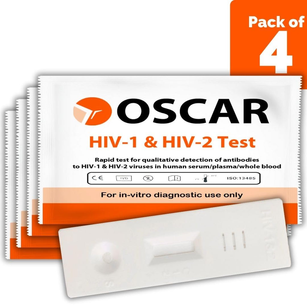 Oscar HIV1 & HIV2 Rapid Home Self-Test Kit (Pack of 4)