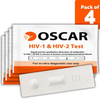 Oscar HIV1 & HIV2 Rapid Home Self-Test Kit (Pack of 4)