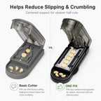 ONE PIX Pill Cutter Splitter for Small and Tiny Pills, Multiple Pill Splitter with Centering Device & Hidden Blade, Adjustable Tablet Cutter for Large Pills, Seniors, Pets, Grey