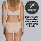 STEP ONE Smoothfit Bra. 3 Pack. Ultra-Soft Women's Everyday Bra, Lifts & Supports and Feels Invisible on, Breathable Bamboo Moisture Wicking with Removable Cups