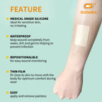 Waterproof Silicone Bandages for Sensitive Skin Variety Pack | 48 Counts Painless Removal Hypoallergenic Latex Free 0.75"x3" (36 Counts) and 1.63"x4" (12 Counts)