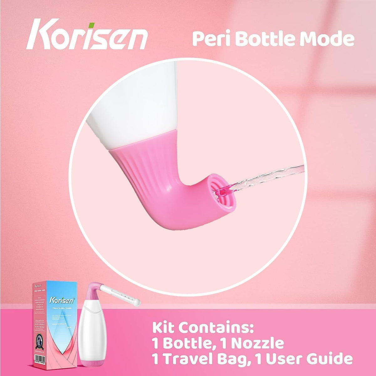 Multifunctional Vaginal Shower Bottle for Women, Reversible Peri Bottle, Ideal for Intimate and Postpartum Care, Travel Size, for Intimate Hygiene