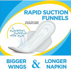 Extra Sure XXXL Sanitary Pads - 100% Cotton, Ultra-Absorbent & Leak-Proof Feminine Hygiene Pads - Skin-Friendly Comfort (Pack of 40)