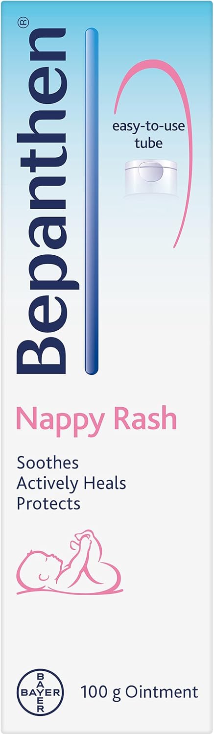 Bepanthen Nappy Rash Ointment Has a Unique Dual Action to Help Treat and Prevent Nappy Rash, Soothing and Hydrating Baby Skin Ointment, 100 g