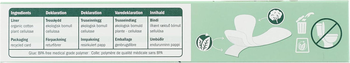 Natracare Ultra Thin Organic Cotton Panty Liner, 22 Liners