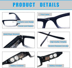 3 Pack Reading Glasses with Lights and Magnifier Reading Glasses with Lights in The Frame Bright Led Readers Magnifying Glass with Light for Men Women Led Readers Eyeglasses+1.5