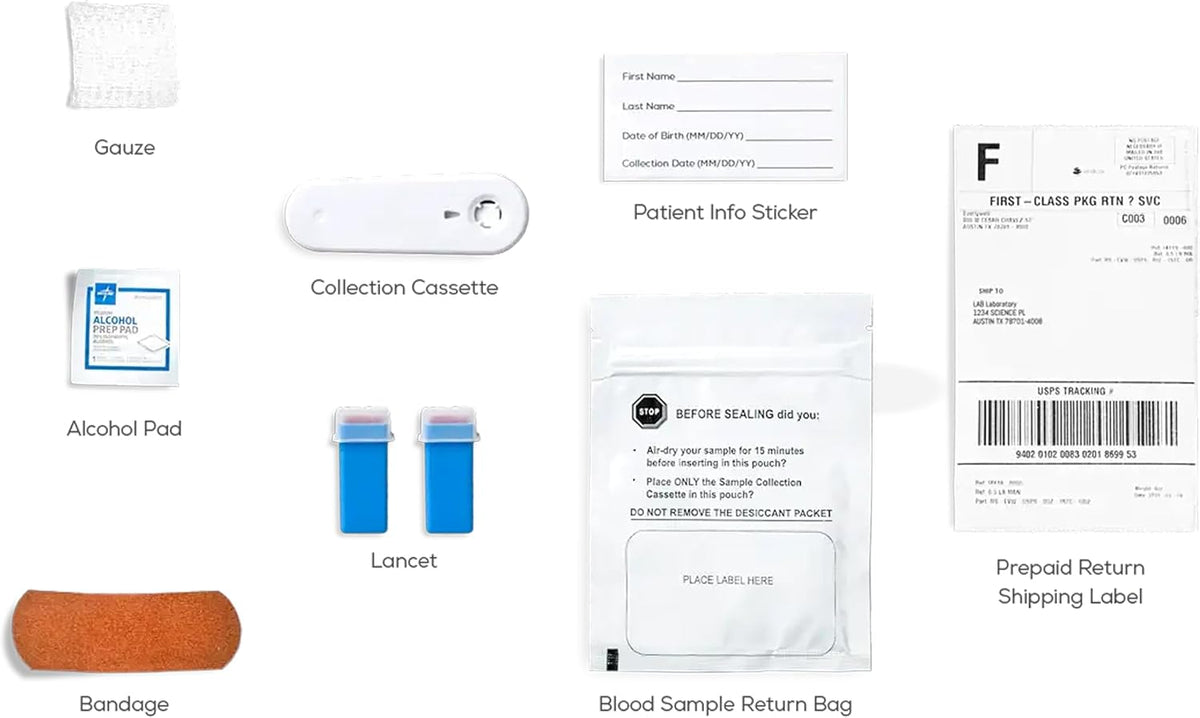 Everlywell At-Home Cholesterol and Lipids Lab Test Collection Kit for Women and Men, Measures HDL, LDL and Triglycerides for Accurate Results from a CLIA-Certified Lab Within Days, for Ages 18 Plus