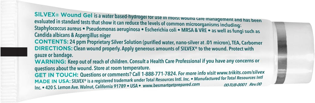 Be Smart Get Prepared Silvex Wound Gel, Transparent, No Flavor, 0.5 Fl Oz