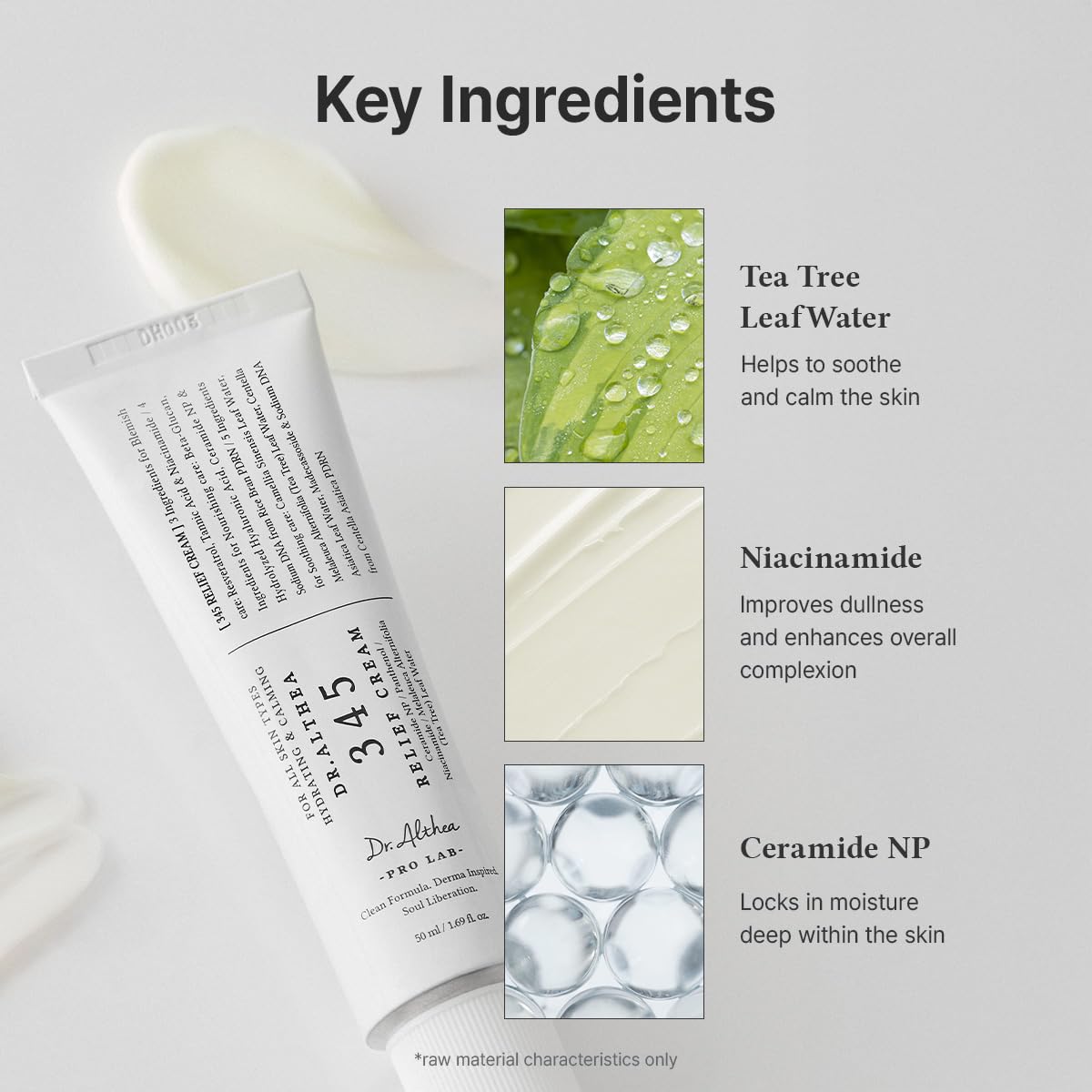 Dr.Althea 345 Relief Cream, Korean Skincare, 0.50 Fl Oz (Ver.2 - Pack of 1) | PDRN, Hyaluronic Acid for Instant Hydration, Blemish, Post-Acne Vegan Face Moisturizer with Centella, Non-comedogenic