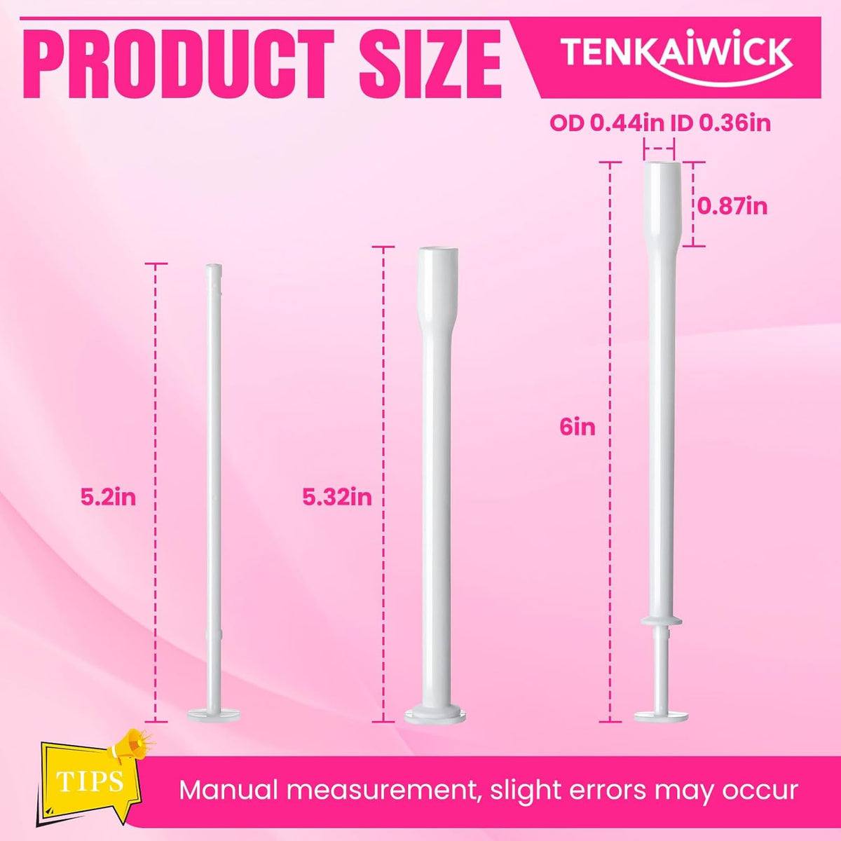 TENKAIWICK 100 Pack Disposable Vaginal Suppository Applicator for Women, Vaginal Applicator fits Size 0/00 Cap-Sules and Most Pills, Tablet Suppositories, Individually Wrapped