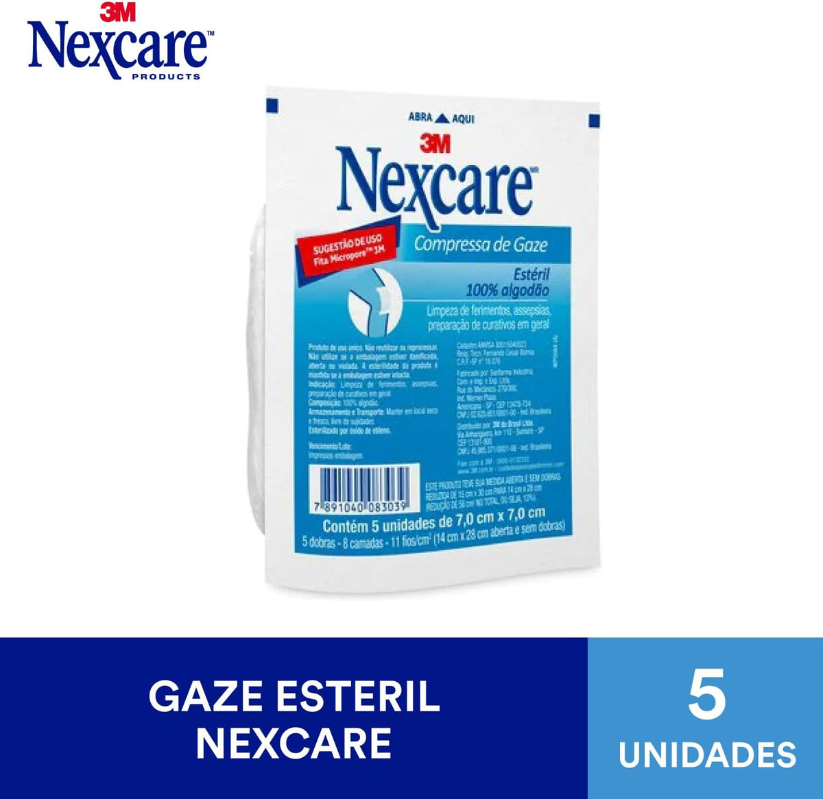 Nexcare Medical Supplies Sterile 7.5cm 5 pieces