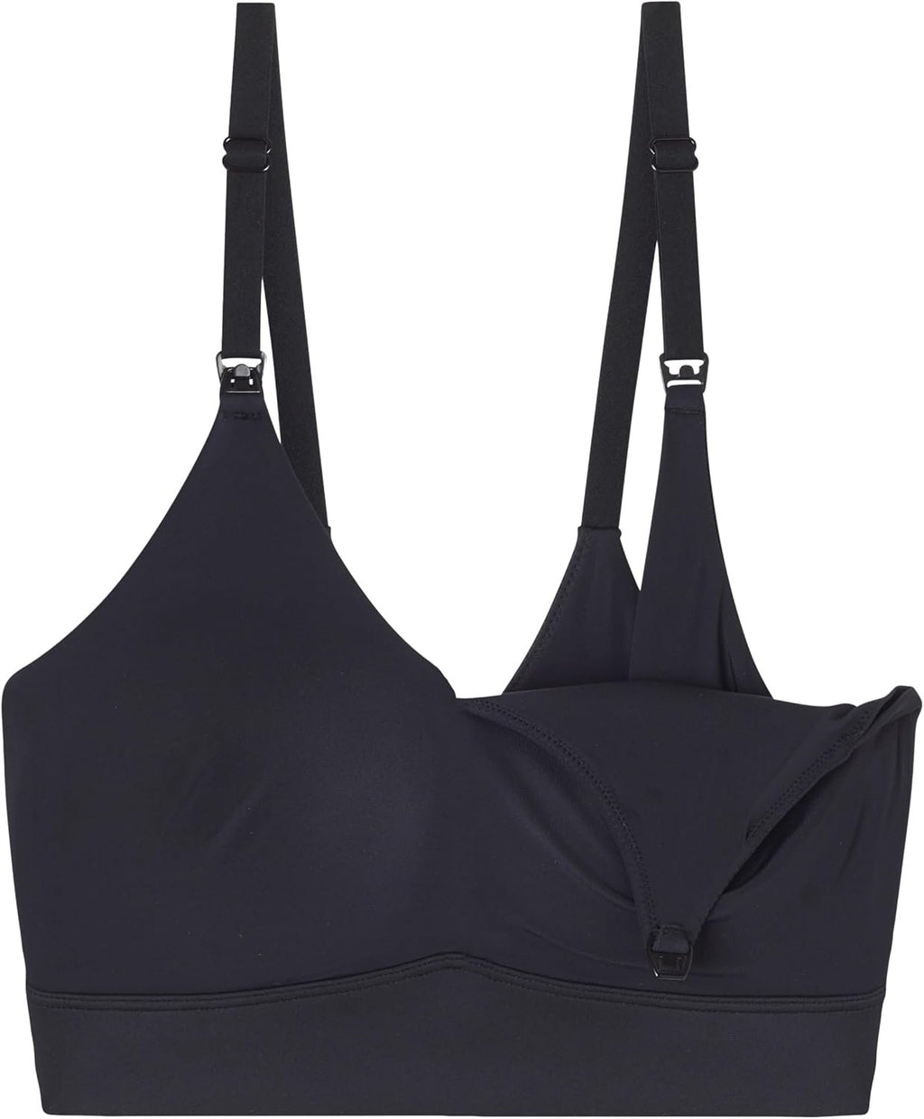 Harper Wilde Bliss Nursing Bralette - Ultra-Soft & Lightweight with Adjustable Straps - Supportive Maternity Bra - Black | Ultra-Soft, Lightweight Nursing Bra with Adjustable Straps, Wireless Comfort for Maternity, Breastfeeding