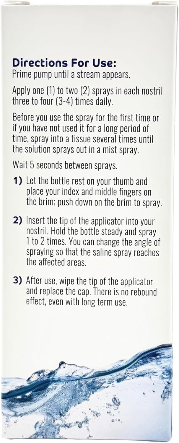 All Natural Saline Nasal Spray, 0.75 fl. oz., 3 Pack, Kosher, Dual Salt Moisturizing Formula