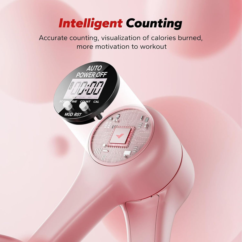MERACH Pelvic Floor Exercise Devices, Thigh Trainer with Display Counter | LED Display, Easy Shape, Quickly Activates Leg and Pelvic Floor Muscles, 360° Rotation Function, Cut-out Design for Comfort