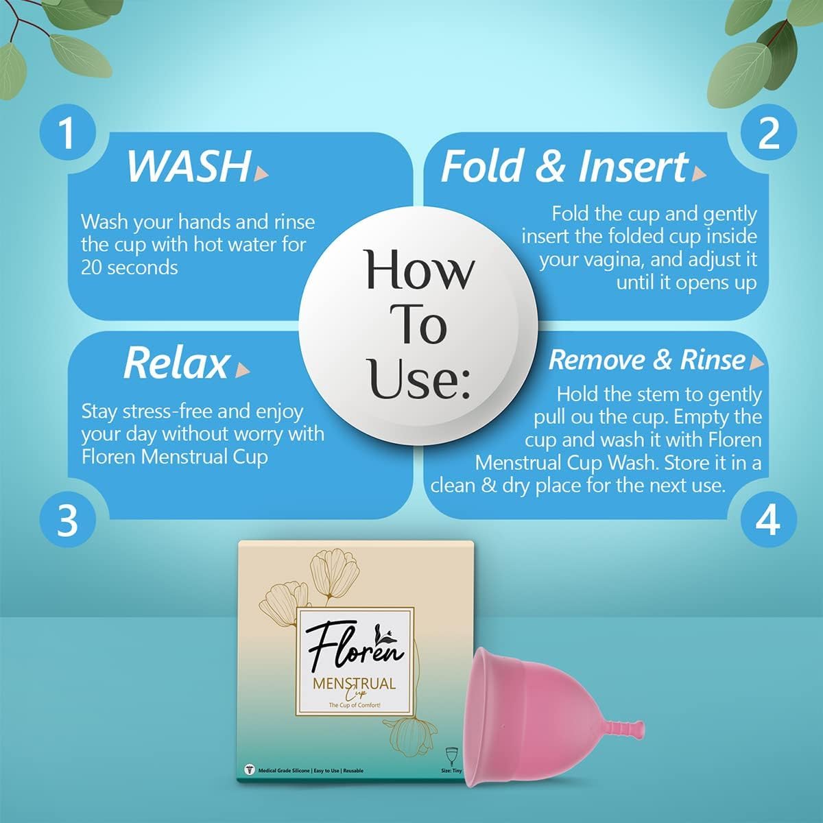 Menstrual Cups and Discs Silicone Reusable