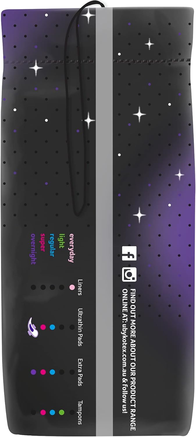 U by Kotex Ultrathin Overnight Long Pads with Wings, Long, 8 Count (Pack of 2)
