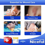 Niceful Silicone Foam Dressing 1.6"x2" 10 Count, Small Bandages for Wound