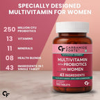 Carbamide Forte Multivitamin Tablets for Women | Multi Vitamin Supplement for Women With Probiotics | Multivitamin Tablet for Women With 43 Ingredients To Support Energy & Health - 100 Tablets