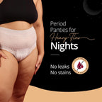 Carmesi Disposable Leak Proof Underwear for Women | Ultra-Absorbent, Rash-Free & Comfortable | Secure Fit for Heavy Flow & Overnight Protection | Size XL-XXL, Waist 37-46 in (4 Count)