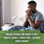 Garden of Life Organics Cough & Mucus Immune Syrup, Elderberry Zinc Immune Support Cough Syrup for Adults & Kids 12+, Offers Vitamin C & Echinacea, Sugar-Free, 5 Fl oz